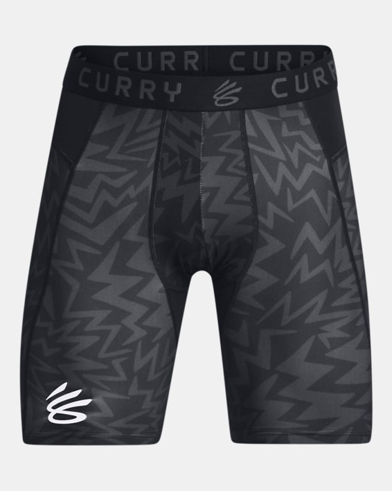 Men's Curry HeatGear® Printed Shorts in Black image number 3